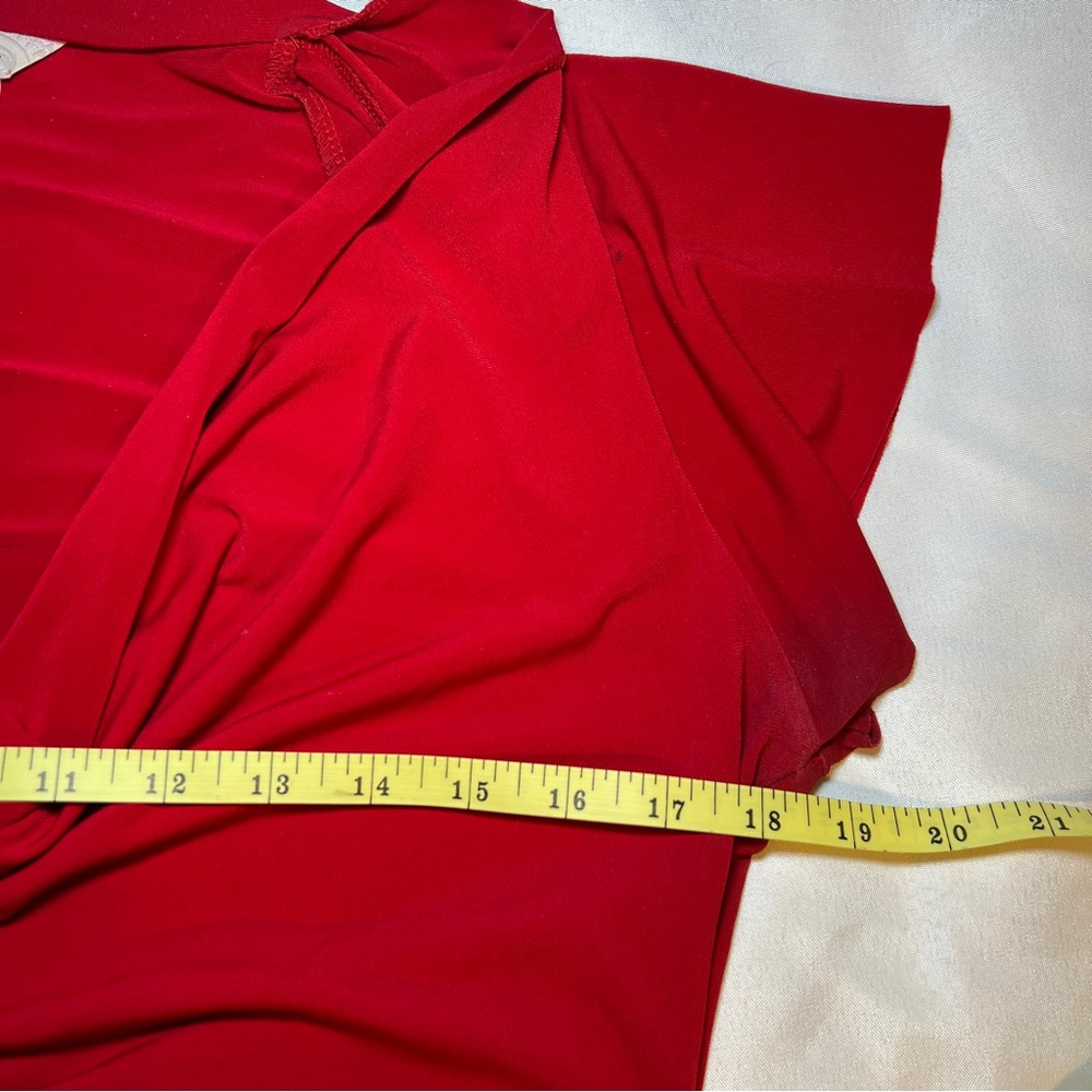 Speechless Deep Red Cowl Neck Blouse Size Large - Picture 8 of 10